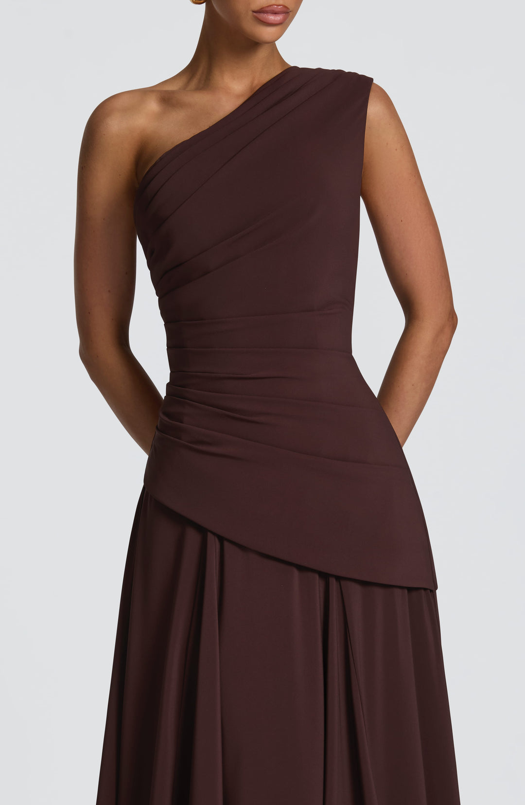 Daliaina Maxi Dress in Plum Brown by Clandour, product photo 9