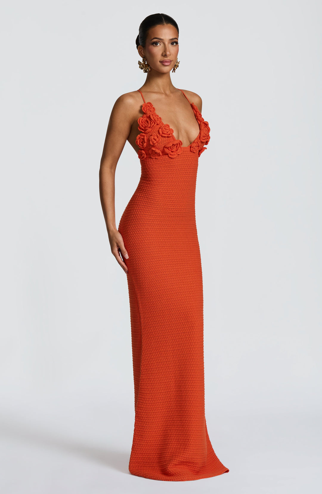 Daliairis Maxi Dress in Orange by Clandour, product photo 4