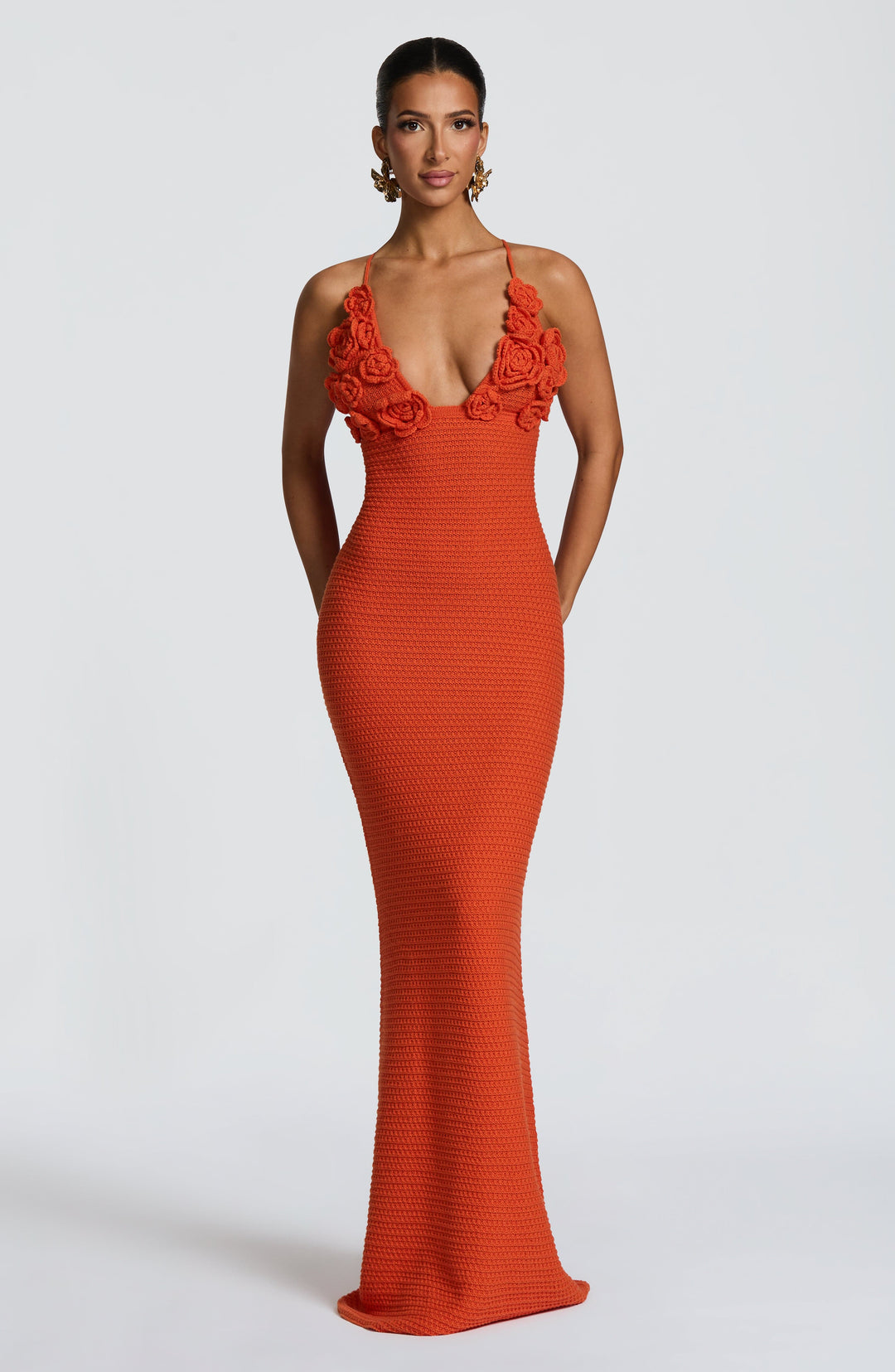Daliairis Maxi Dress in Orange by Clandour, product photo 5