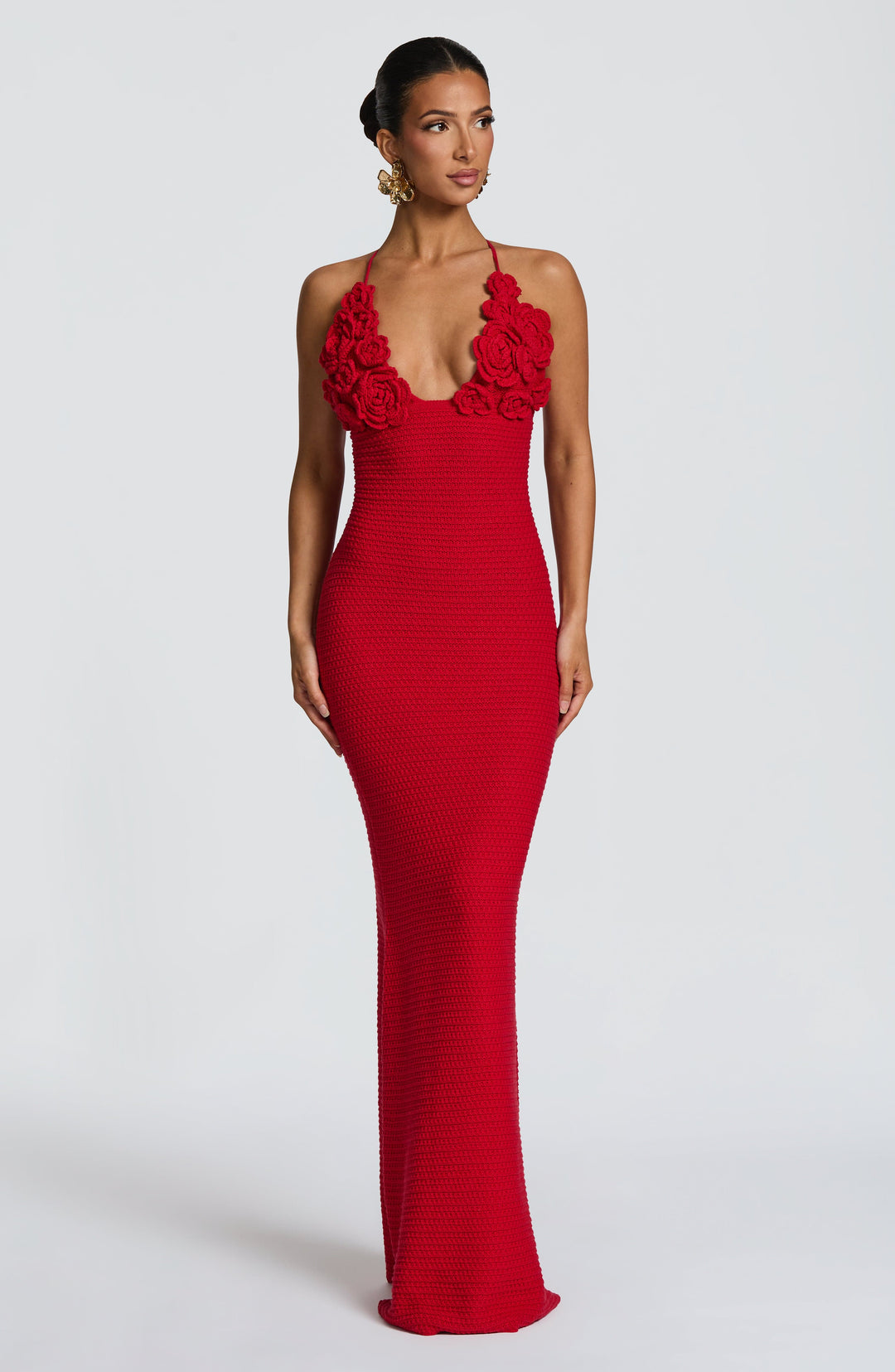 Daliairis Maxi Dress in Red by Clandour, product photo 1