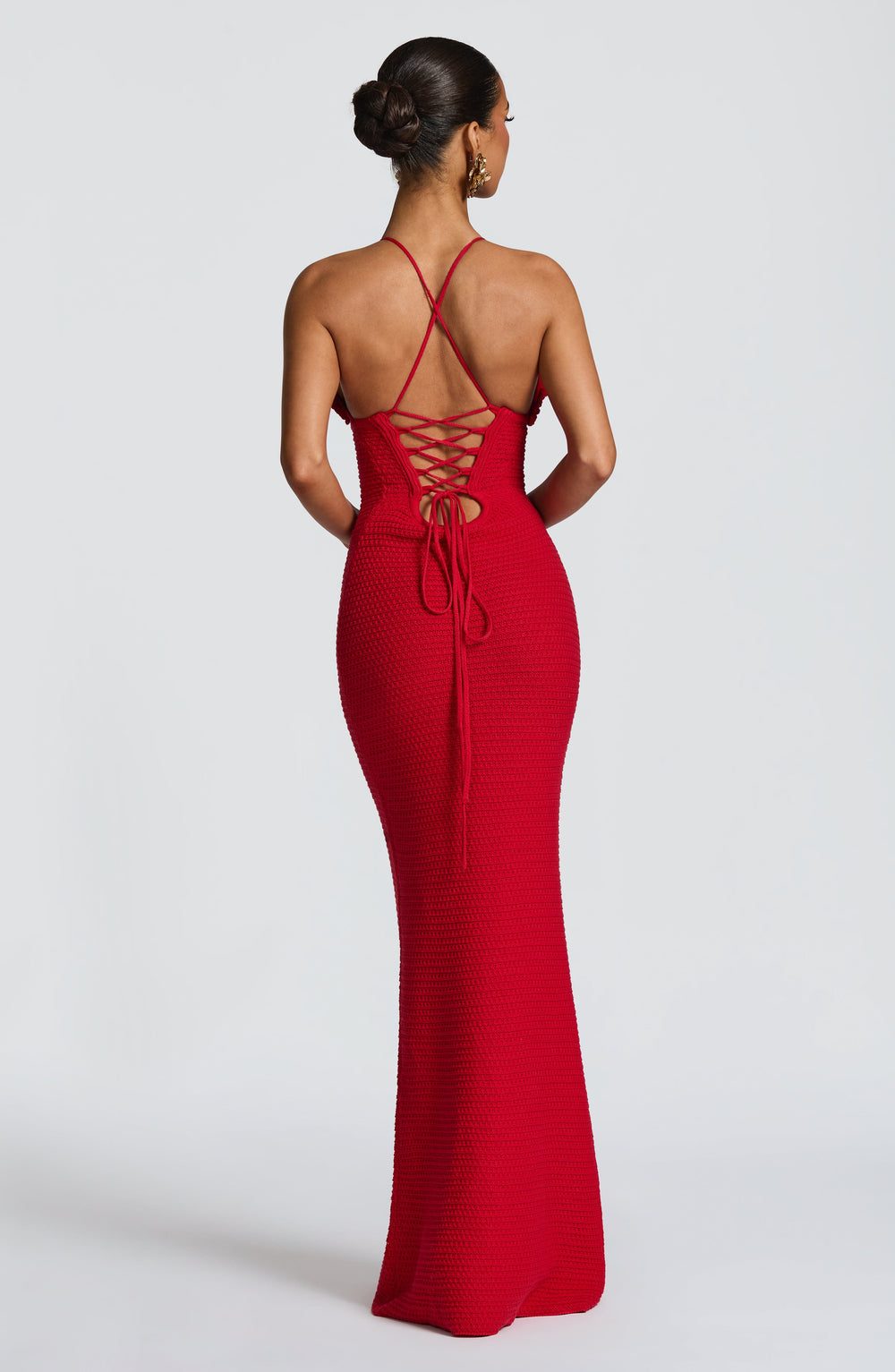 Daliairis Maxi Dress in Red by Clandour, product photo 2