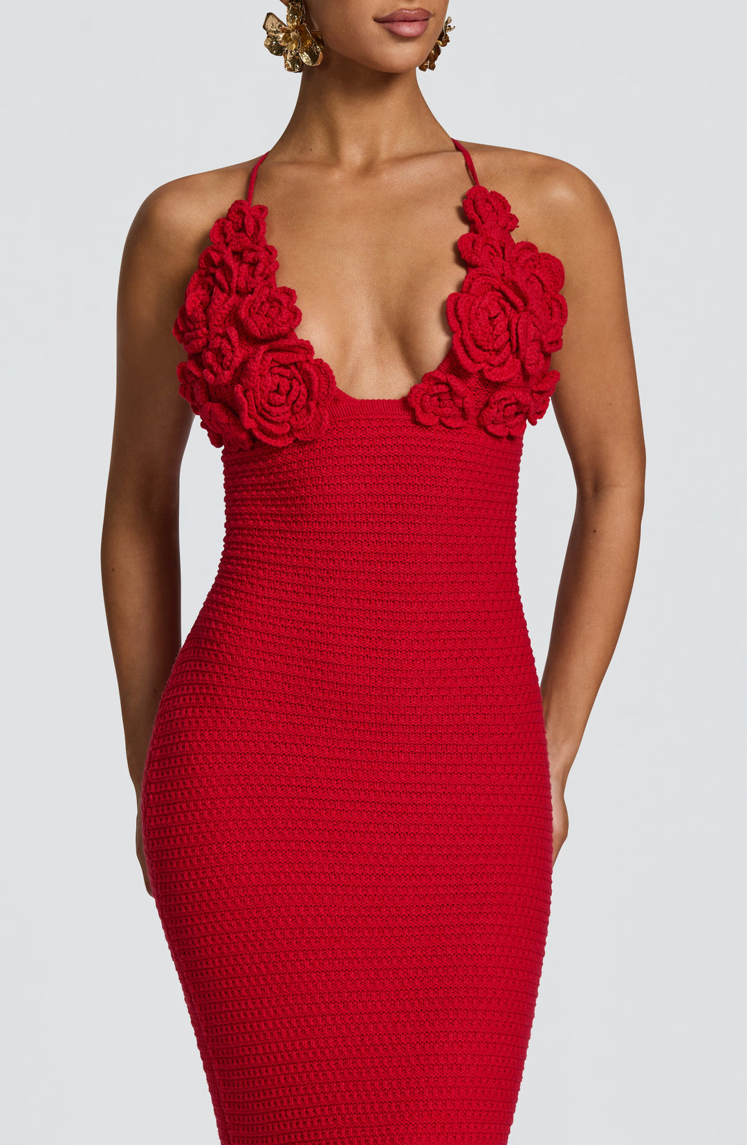 Daliairis Maxi Dress in Red by Clandour, product photo 3