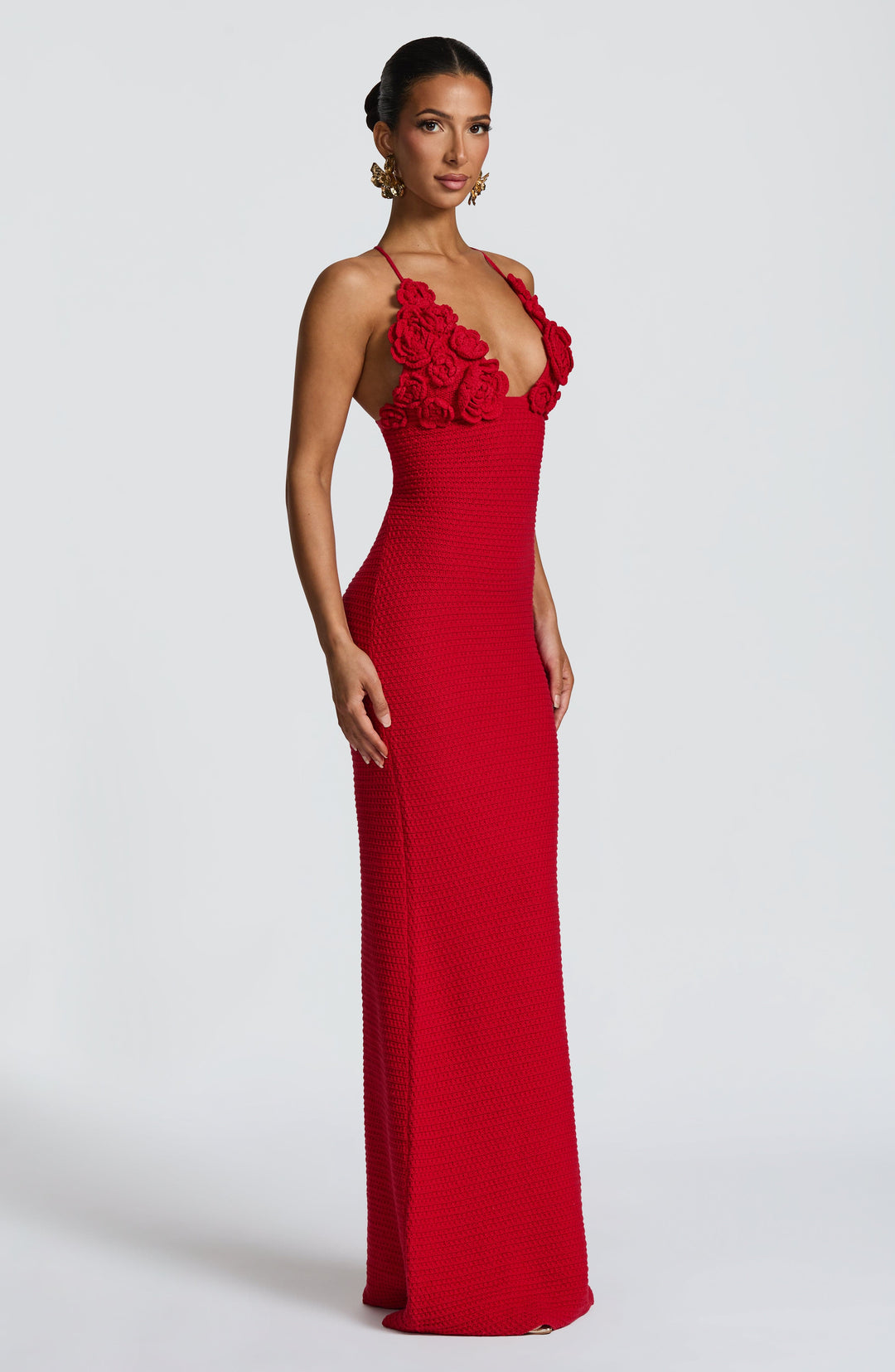 Daliairis Maxi Dress in Red by Clandour, product photo 4