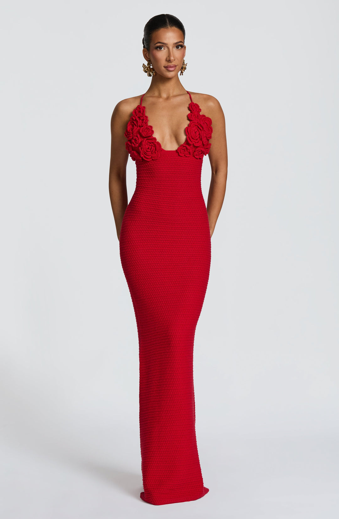 Daliairis Maxi Dress in Red by Clandour, product photo 5