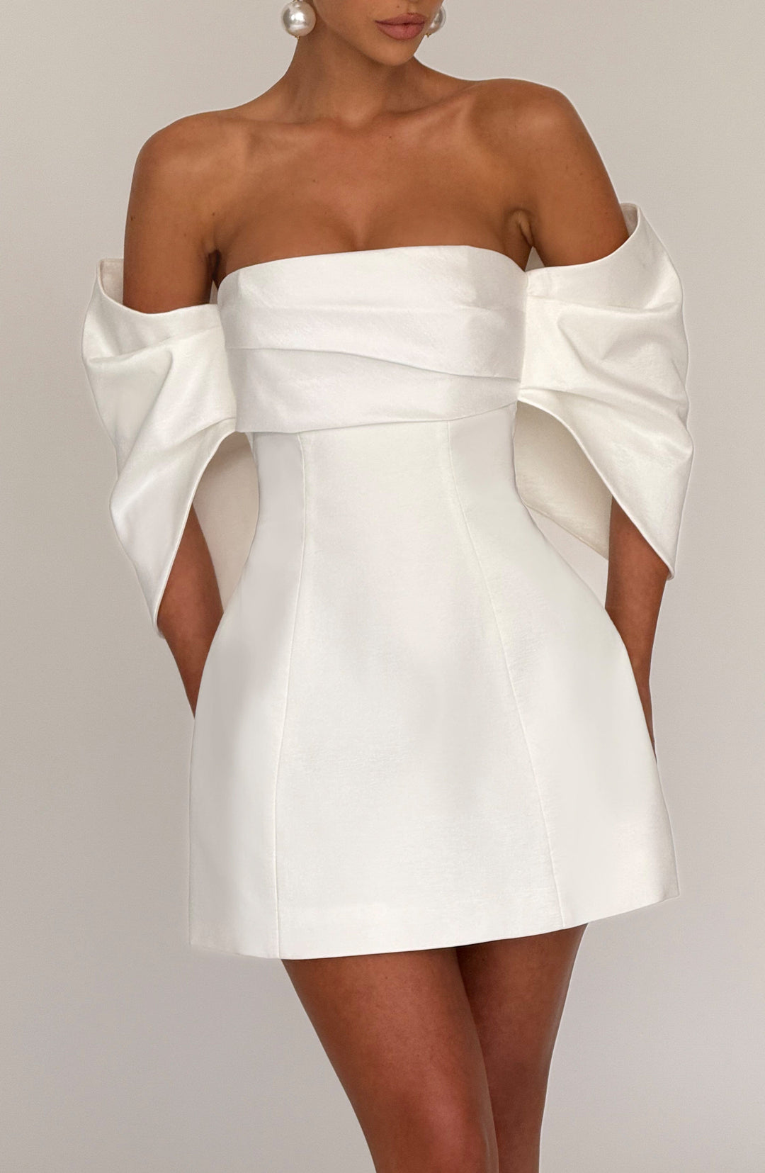 Daliaise Mini Dress in Ivory by Clandour, product photo 2