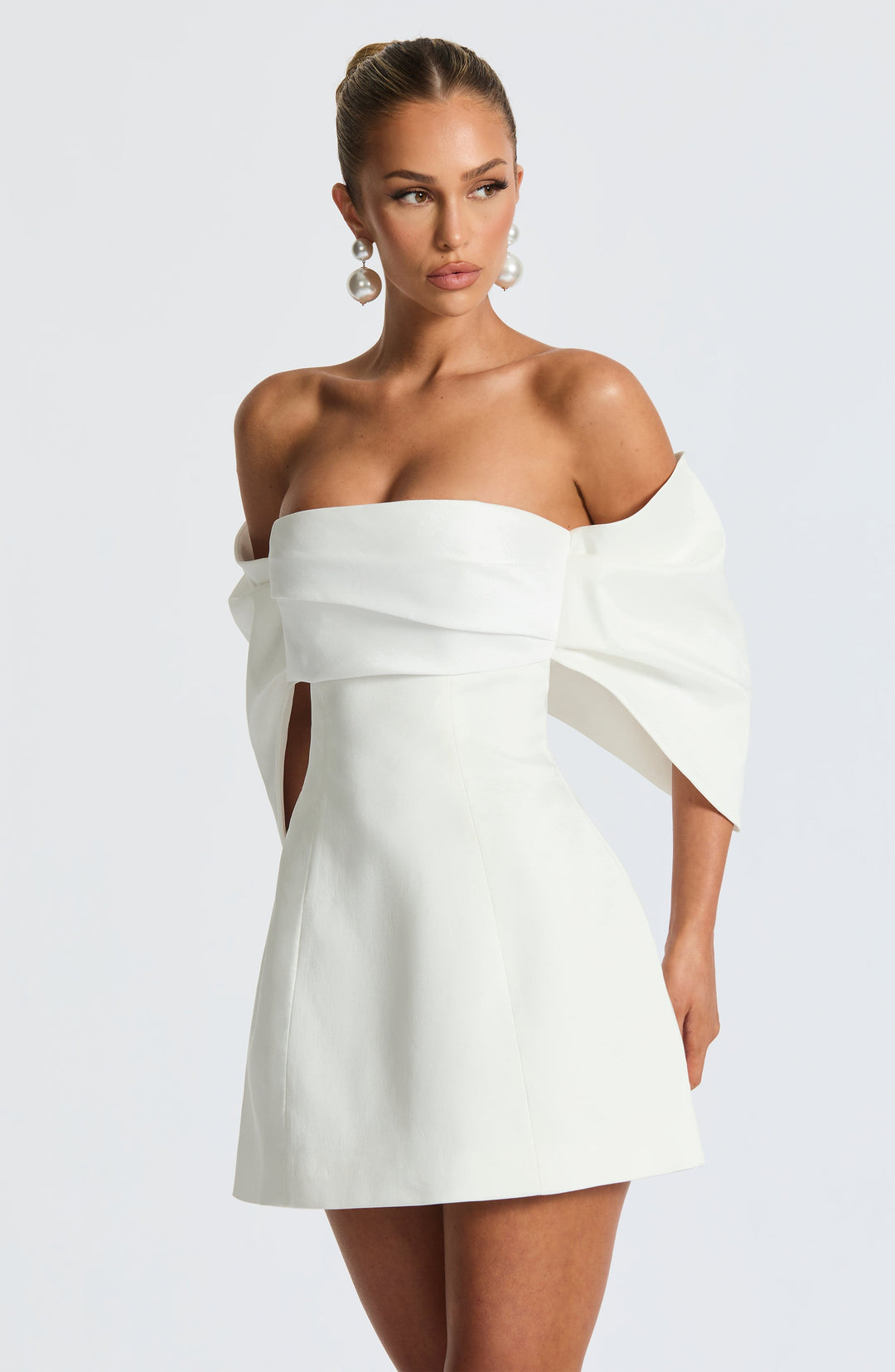 Daliaise Mini Dress in Ivory by Clandour, product photo 6