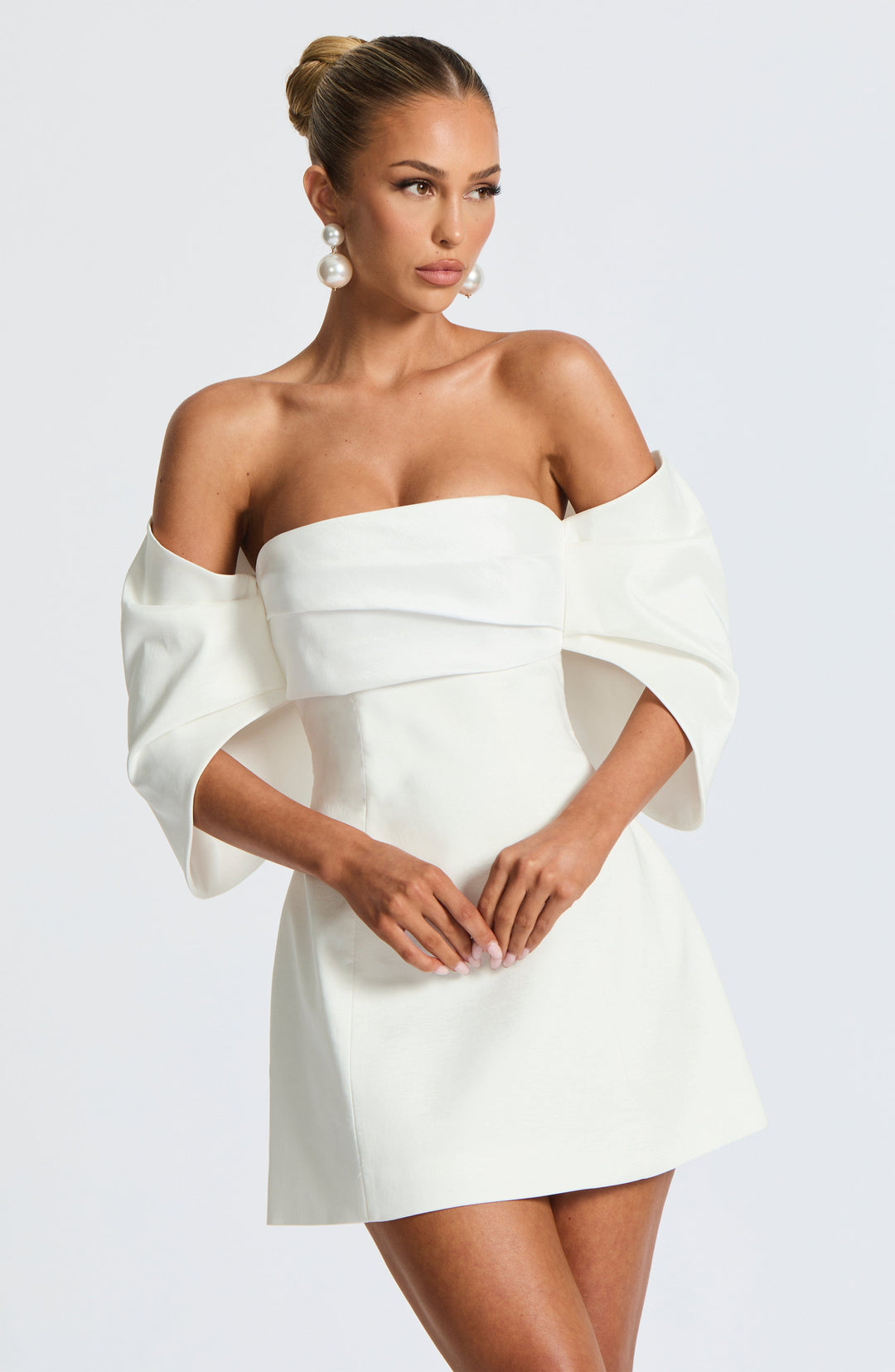 Daliaise Mini Dress in Ivory by Clandour, product photo 9