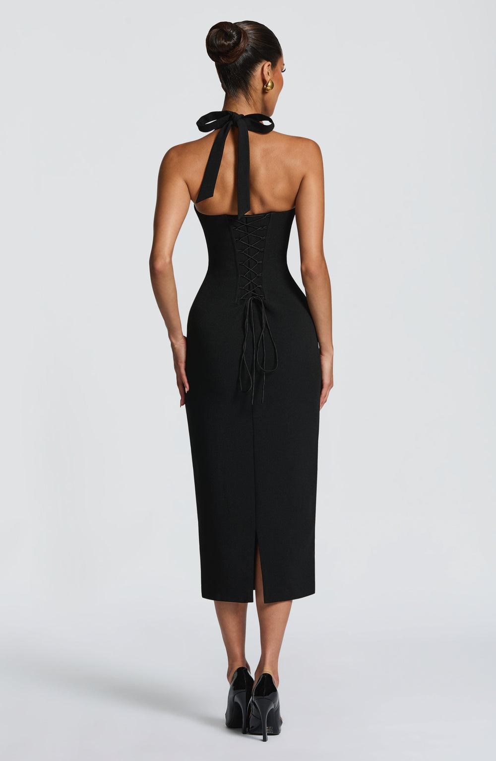 Dalialise Midi Dress in Black by Clandour, product photo 2