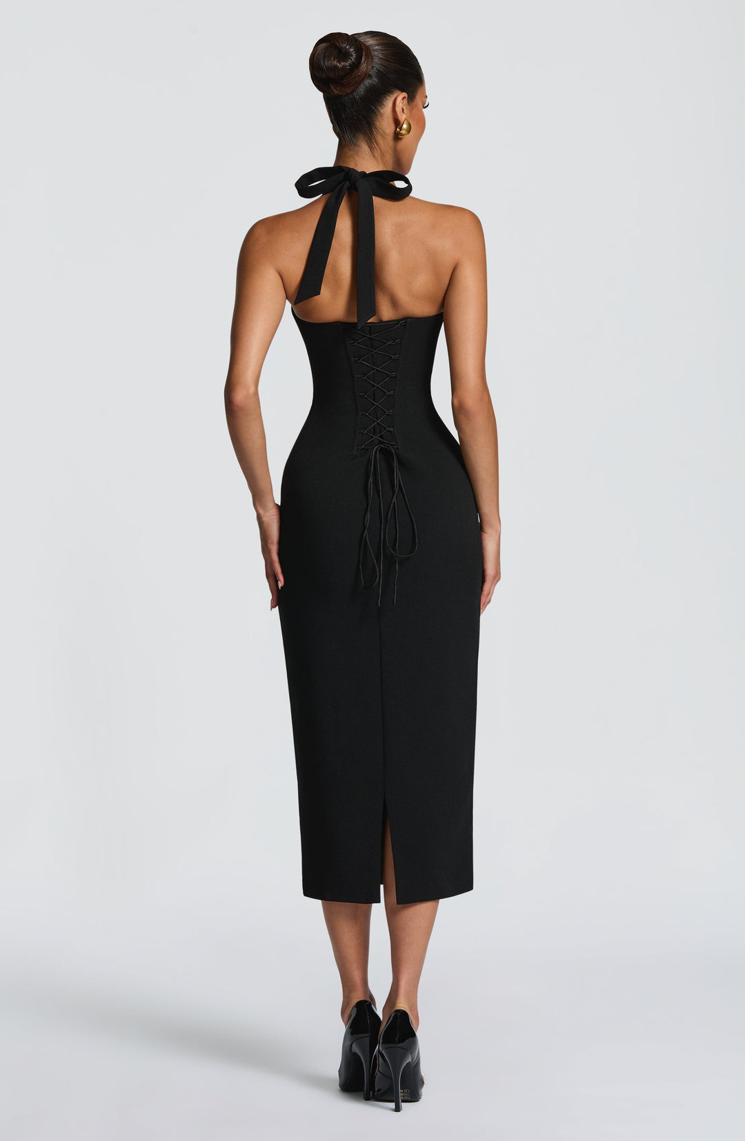 Dalialise Midi Dress in Black by Clandour, product photo 2