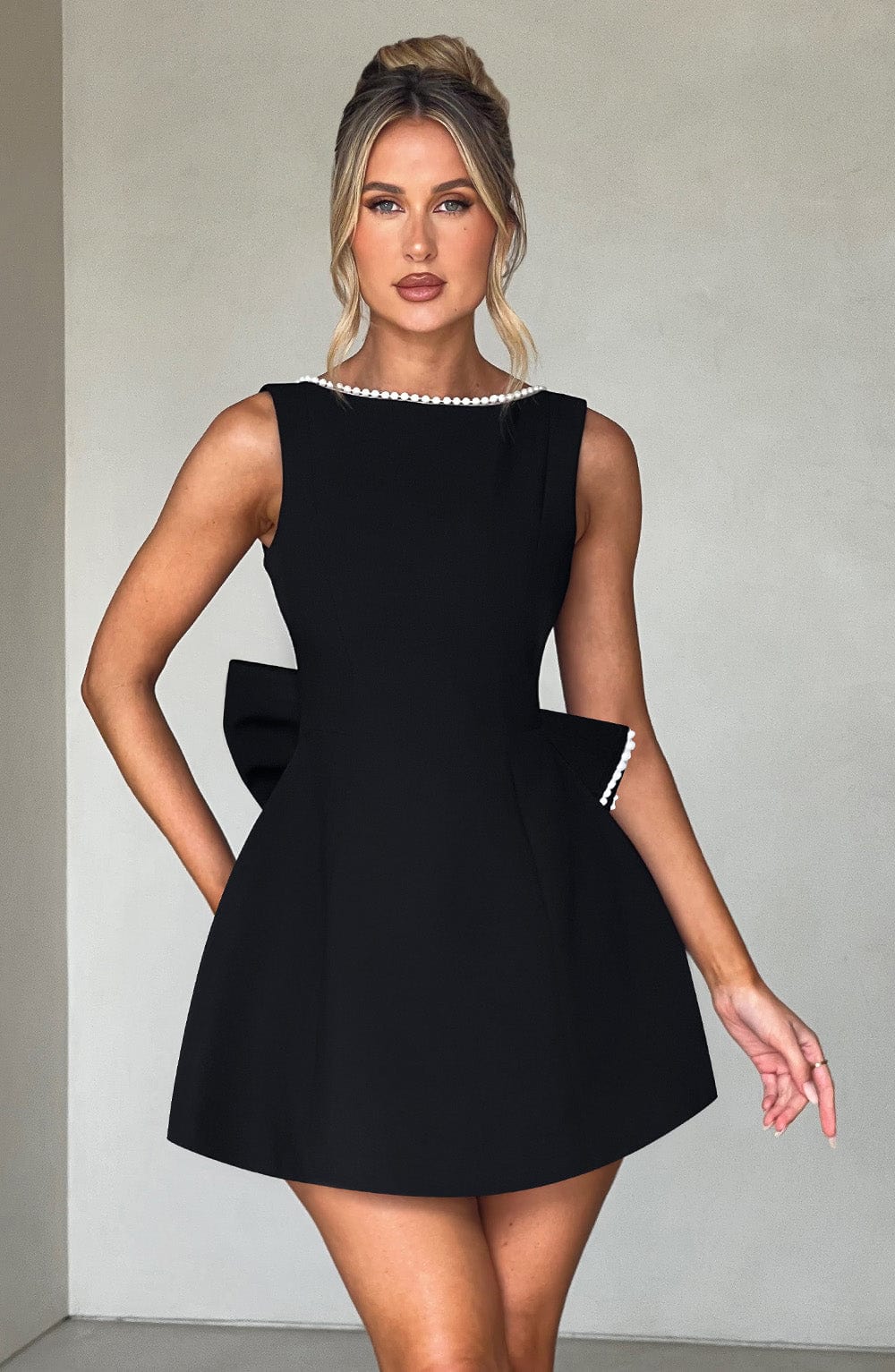 Daliamira Mini Dress in Black by Clandour, product photo 4