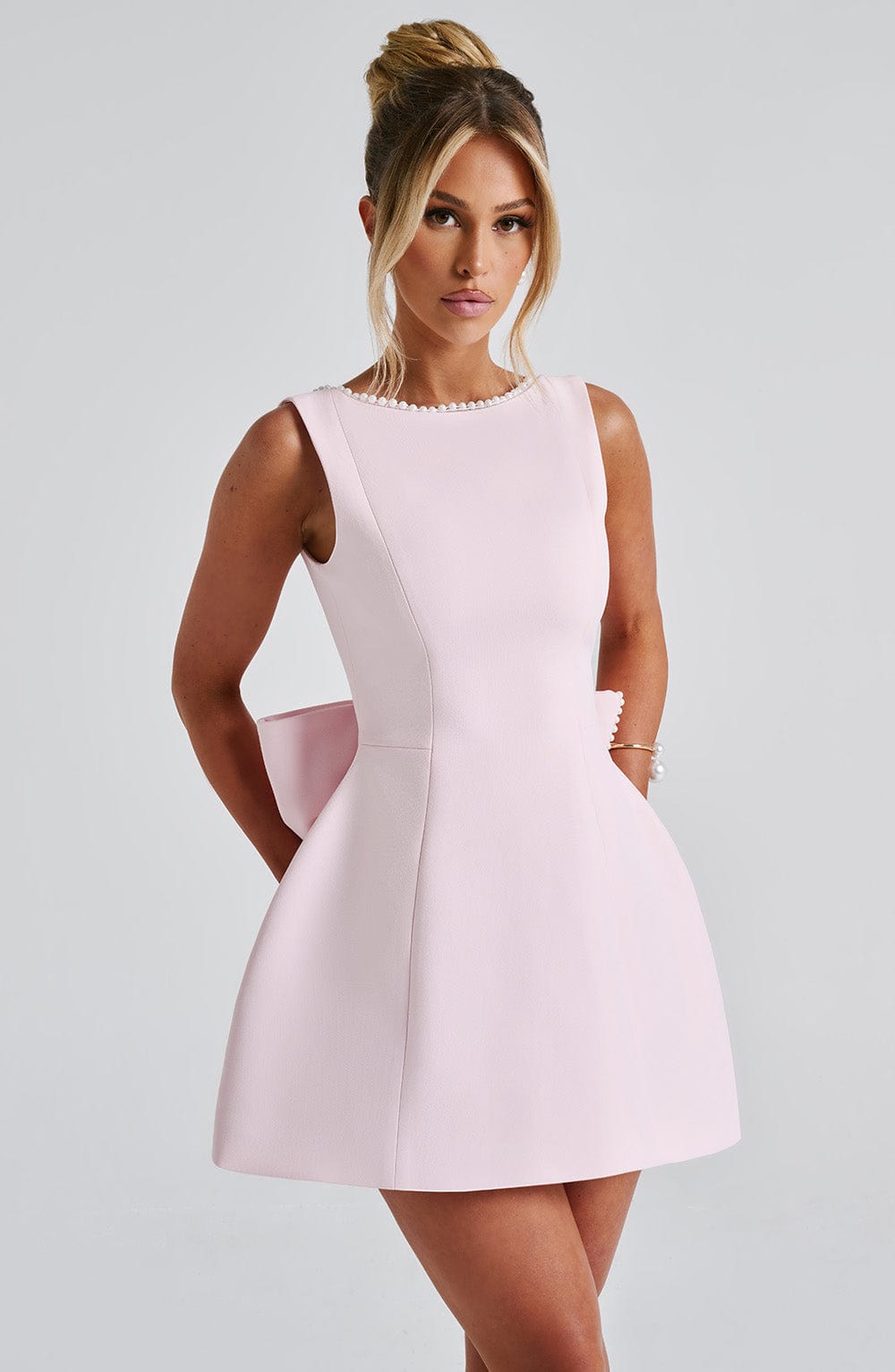 Daliamira Mini Dress in Blush by Clandour, product photo 5
