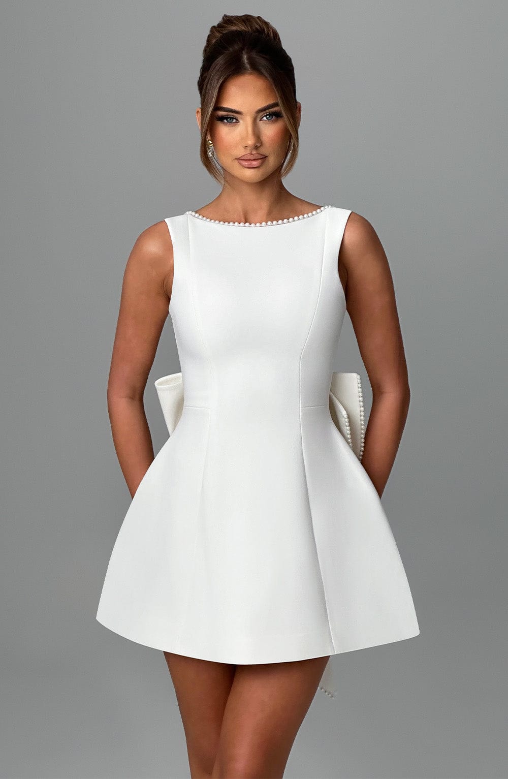 Daliamira Mini Dress in Ivory by Clandour, product photo 3