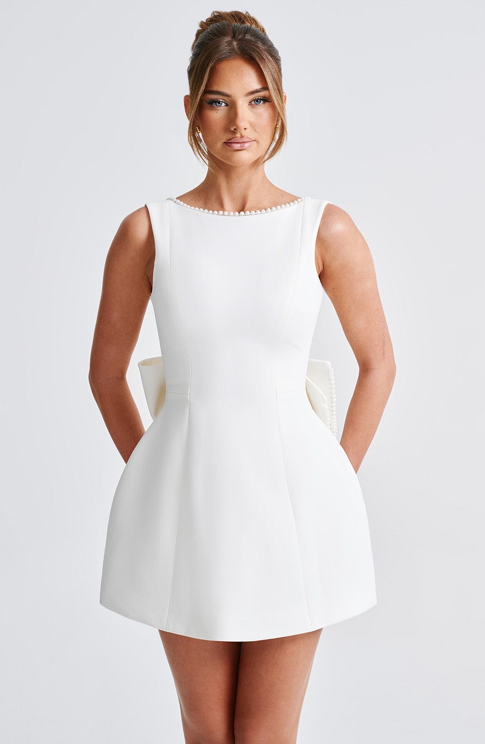 Daliamira Mini Dress in Ivory by Clandour, product photo 16