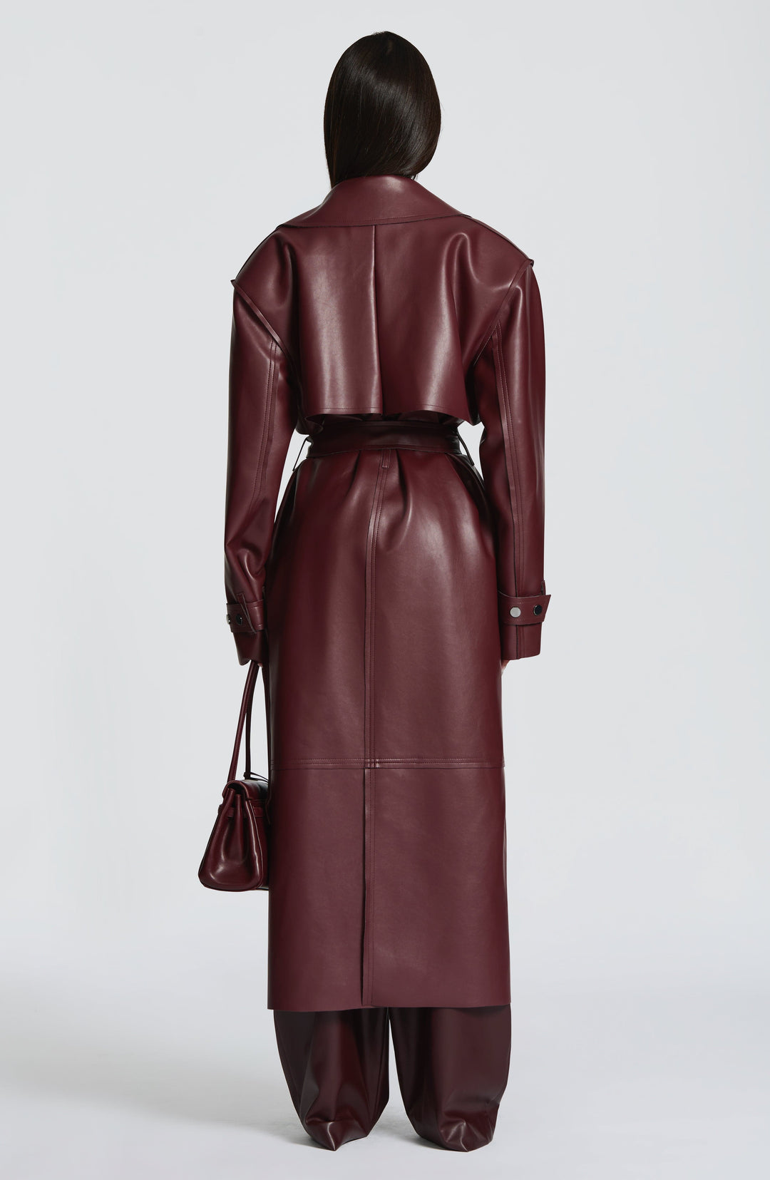 Dalianna Trench Coat in Plum by Clandour, product photo 4