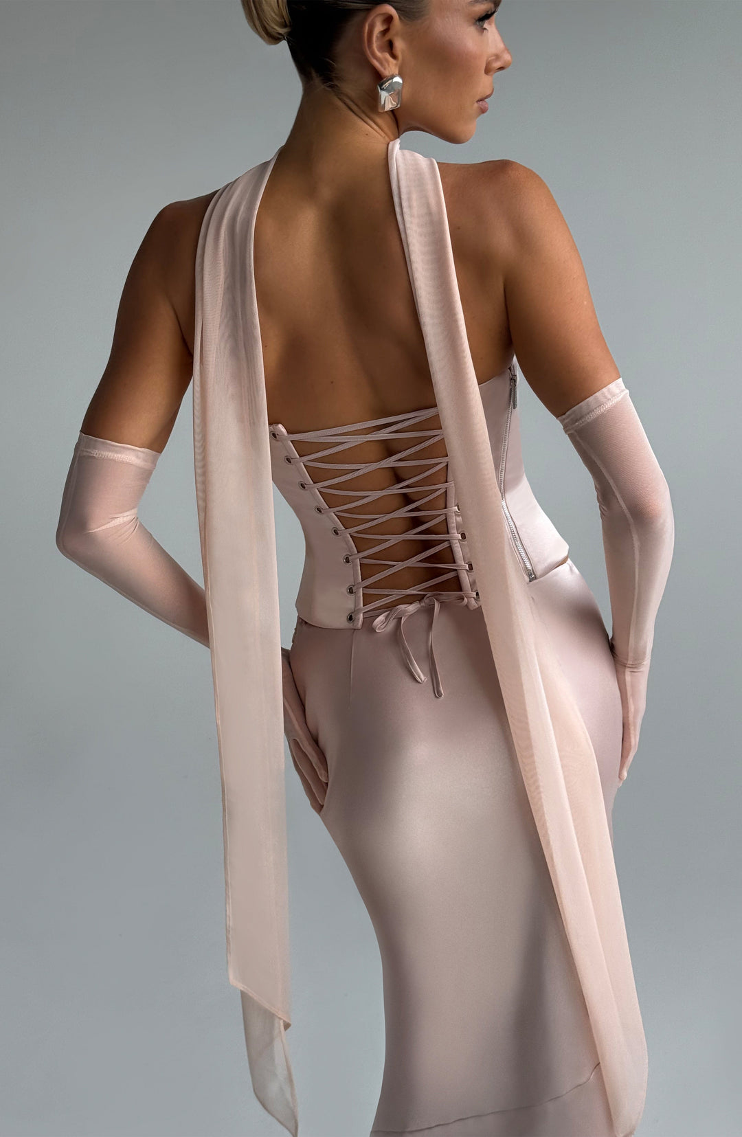 Daliaoria Corset in Soft Peach by Clandour, product photo 4