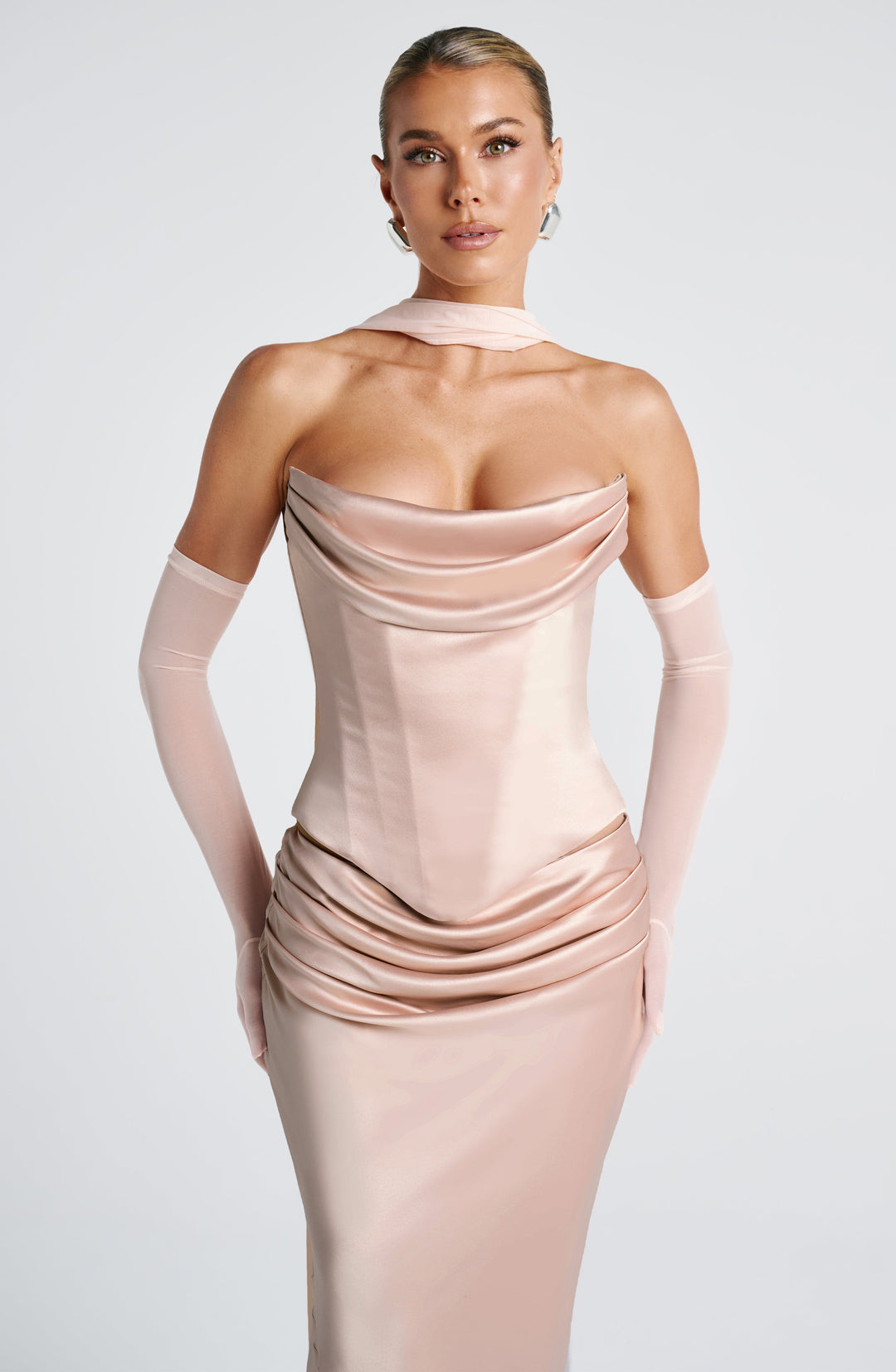Daliaoria Corset in Soft Peach by Clandour, product photo 5