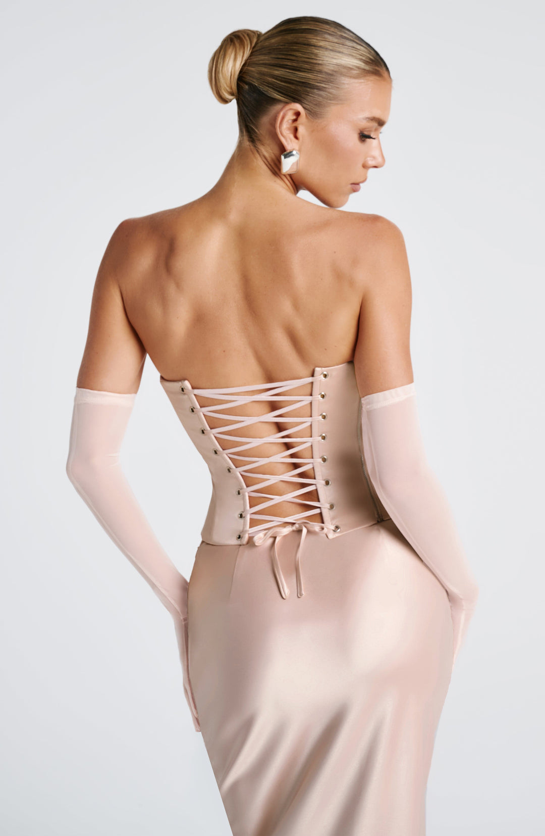 Daliaoria Corset in Soft Peach by Clandour, product photo 6