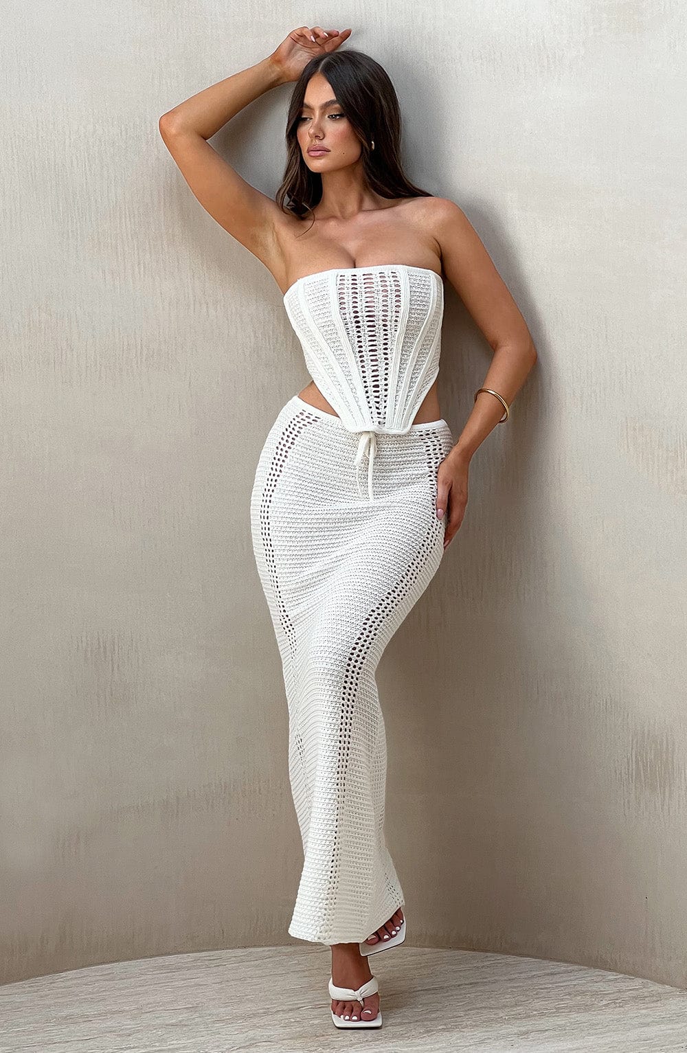 Daliara Corset in White by Clandour, product photo 3