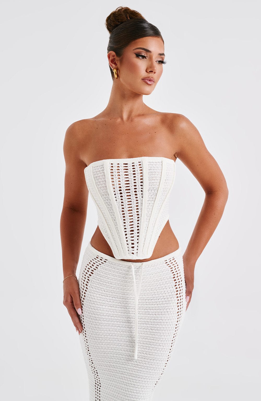 Daliara Corset in White by Clandour, product photo 4