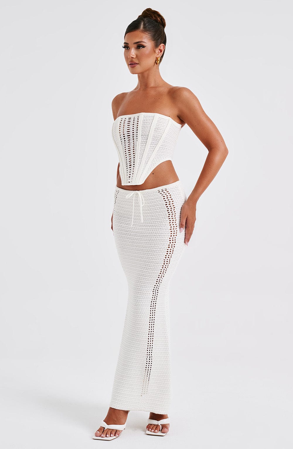 Daliara Corset in White by Clandour, product photo 5