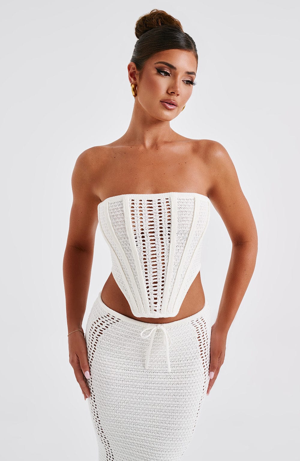Daliara Corset in White by Clandour, product photo 8