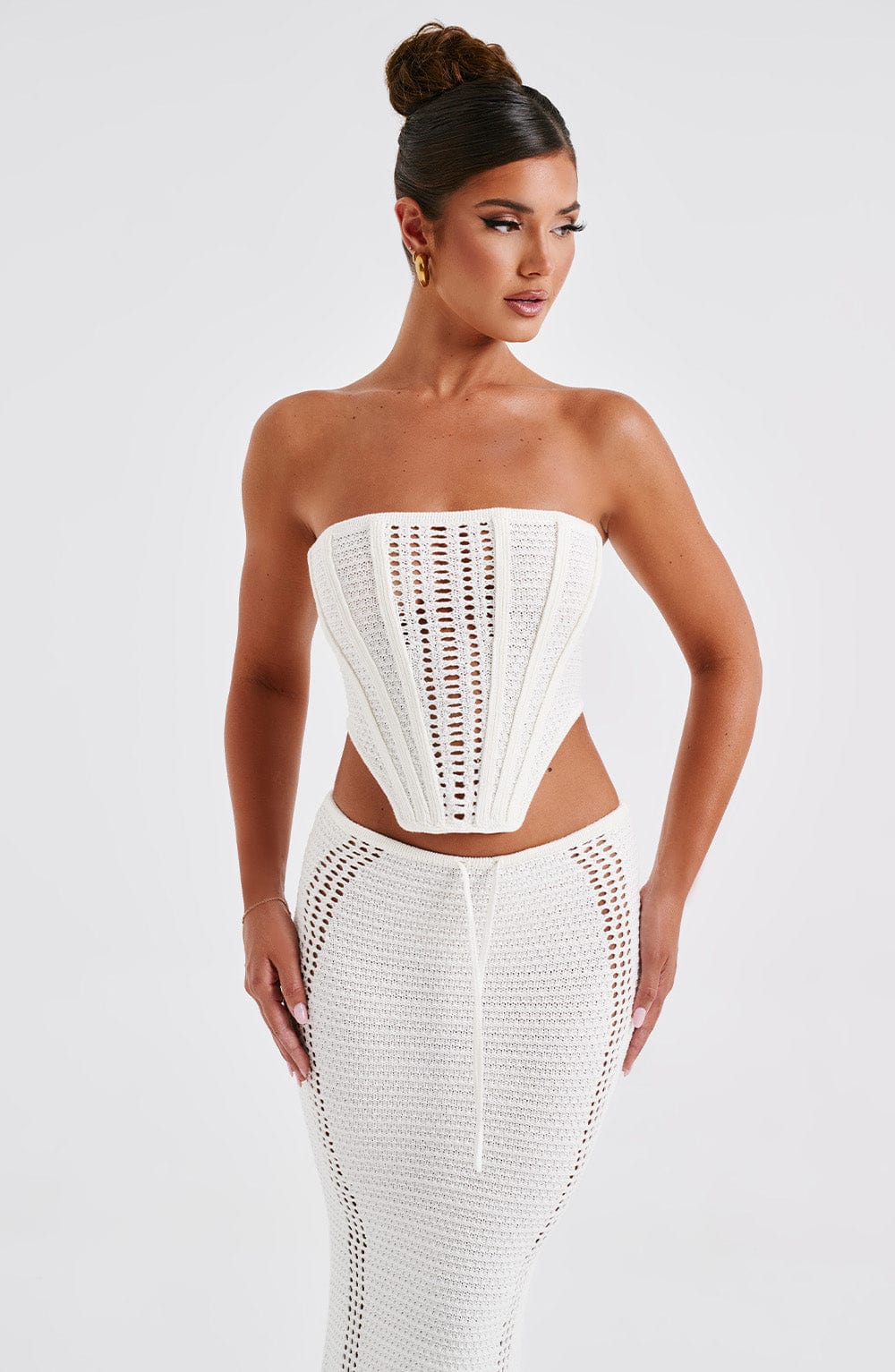 Daliara Corset in White by Clandour, product photo 11