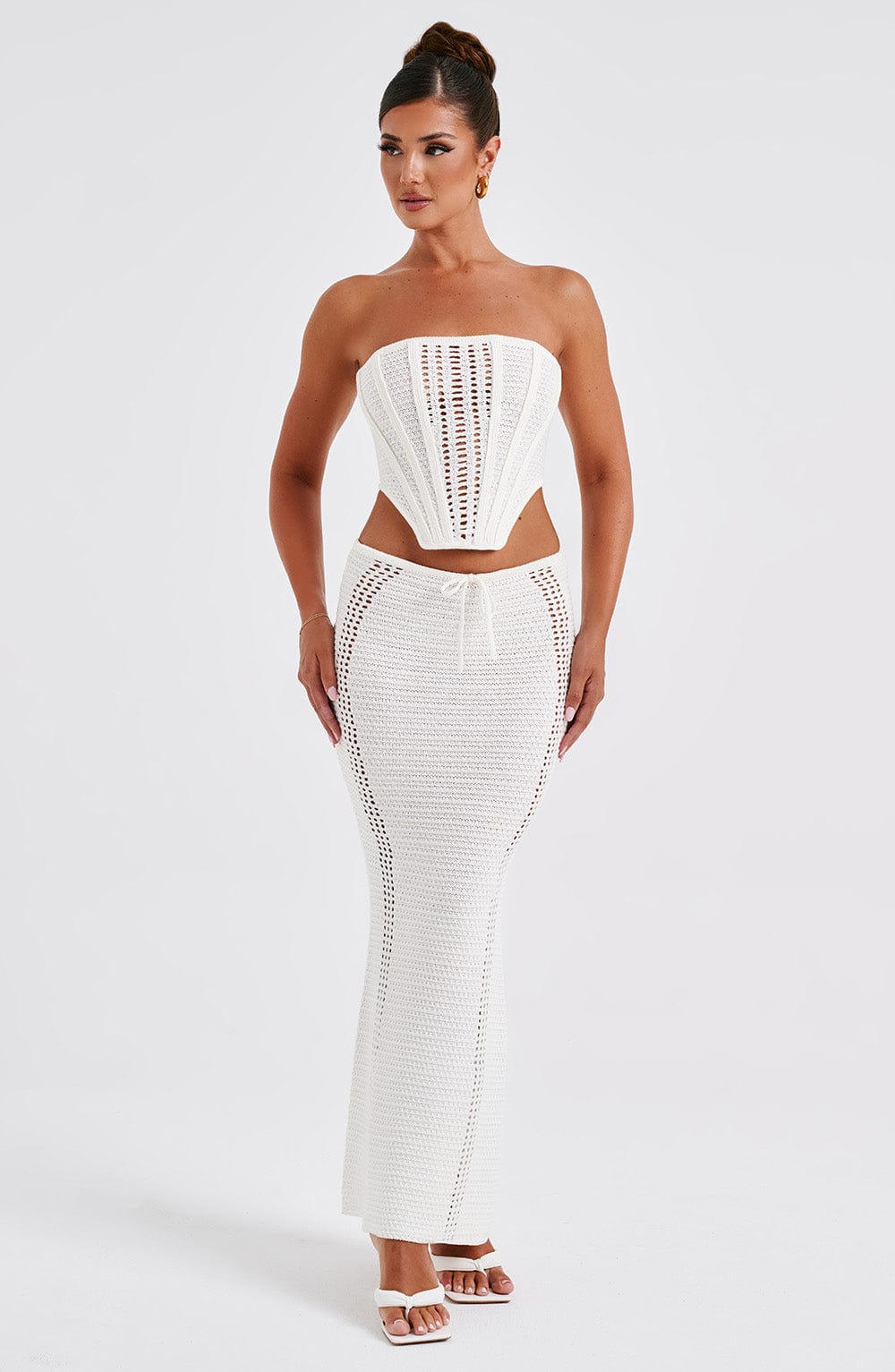 Daliara Corset in White by Clandour, product photo 12