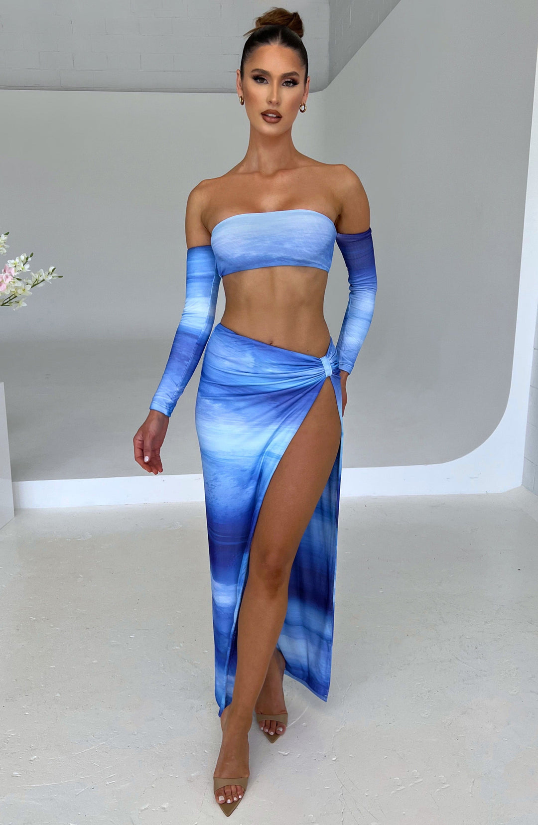 Daliari Top in Blue Haze Print by Clandour, product photo 4