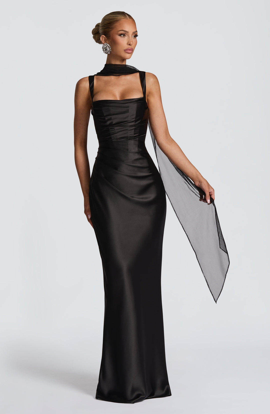 Daliayne Maxi Dress in Black by Clandour, product photo 1
