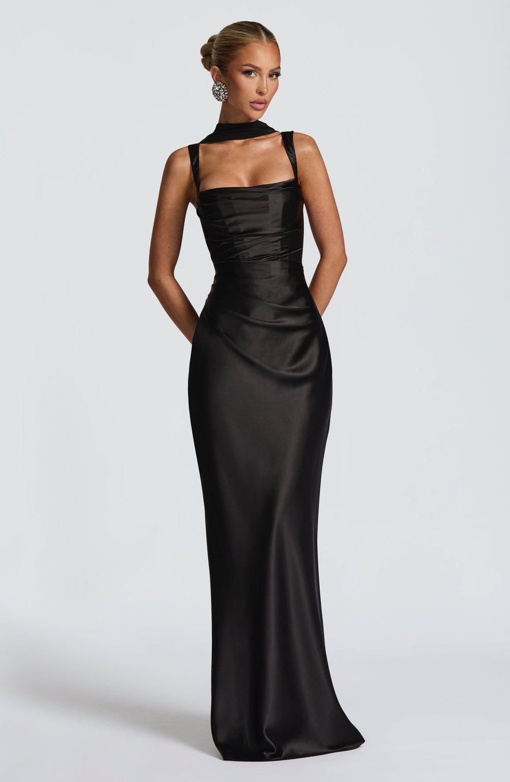 Daliayne Maxi Dress in Black by Clandour, product photo 2