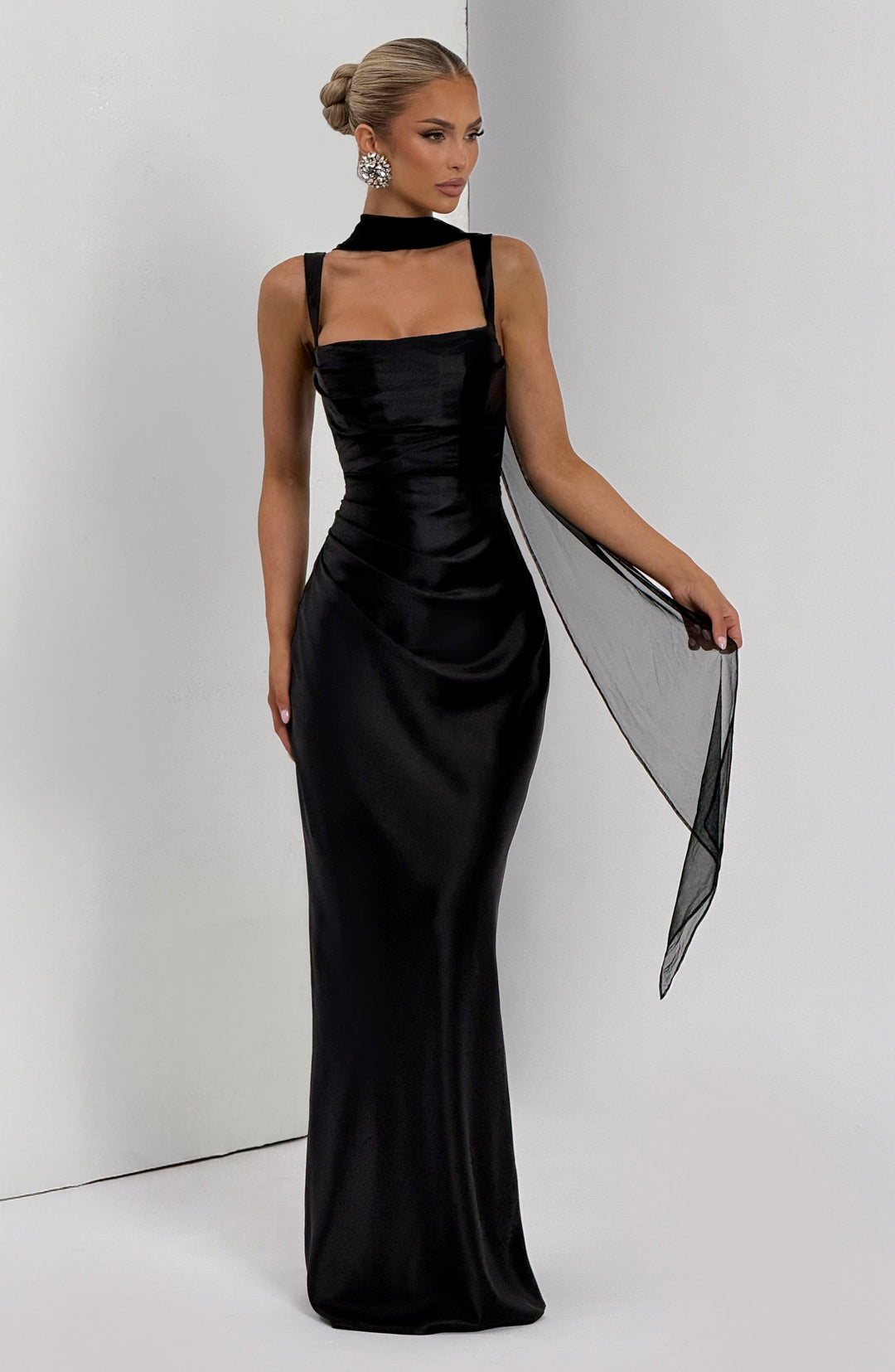 Daliayne Maxi Dress in Black by Clandour, product photo 6