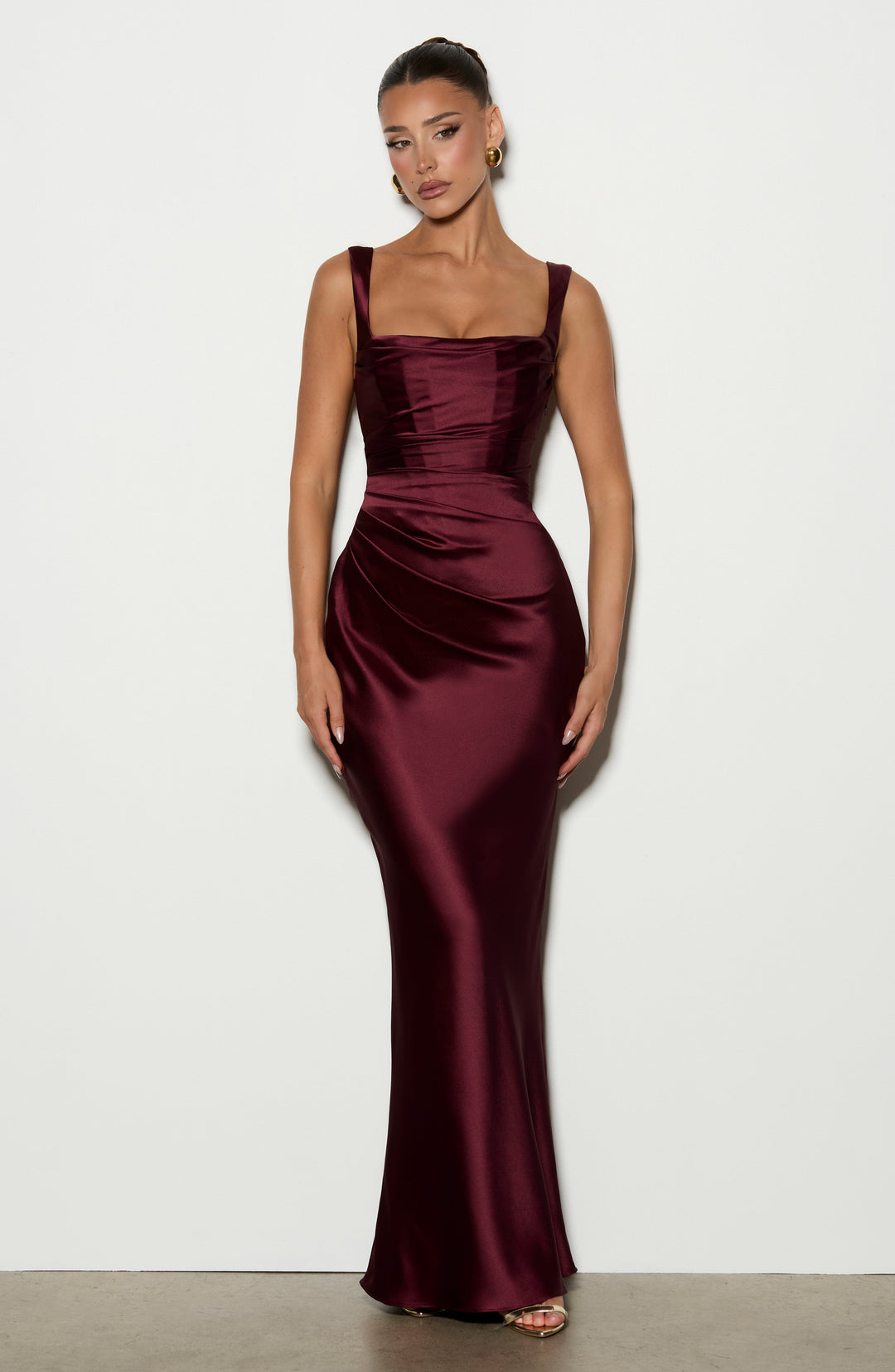 Daliayne Maxi Dress in Cherry Lacquer by Clandour, product photo 1