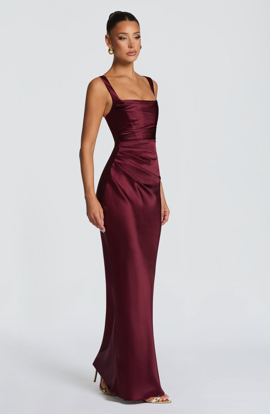 Daliayne Maxi Dress in Cherry Lacquer by Clandour, product photo 3