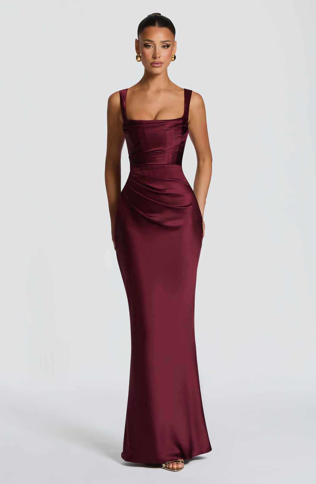 Daliayne Maxi Dress in Cherry Lacquer by Clandour, product photo 6