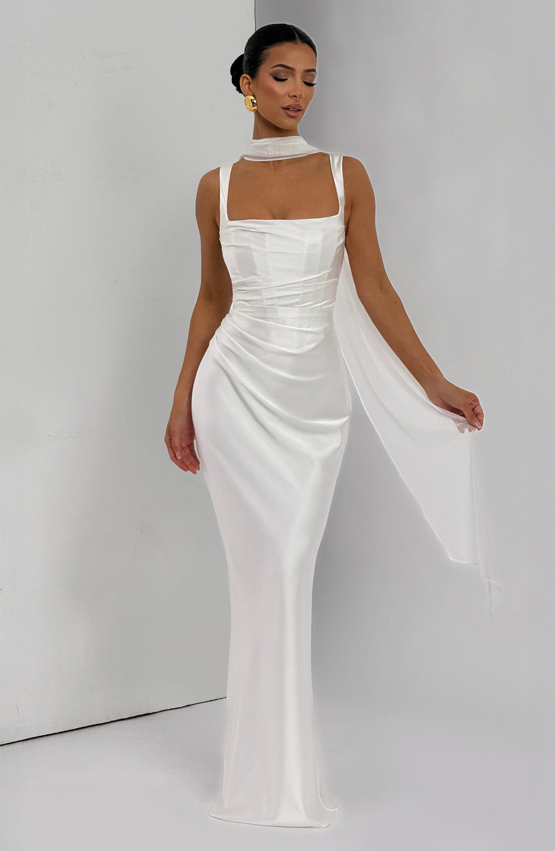 Daliayne Maxi Dress in Ivory by Clandour, product photo 2