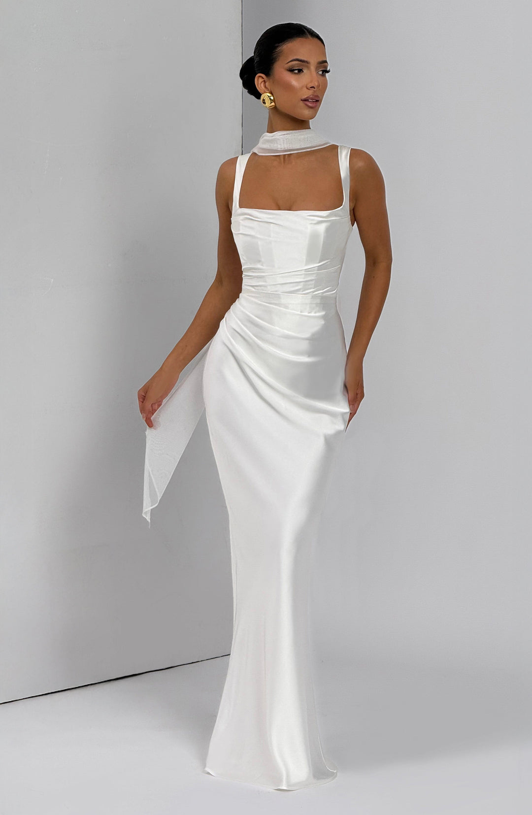 Daliayne Maxi Dress in Ivory by Clandour, product photo 7