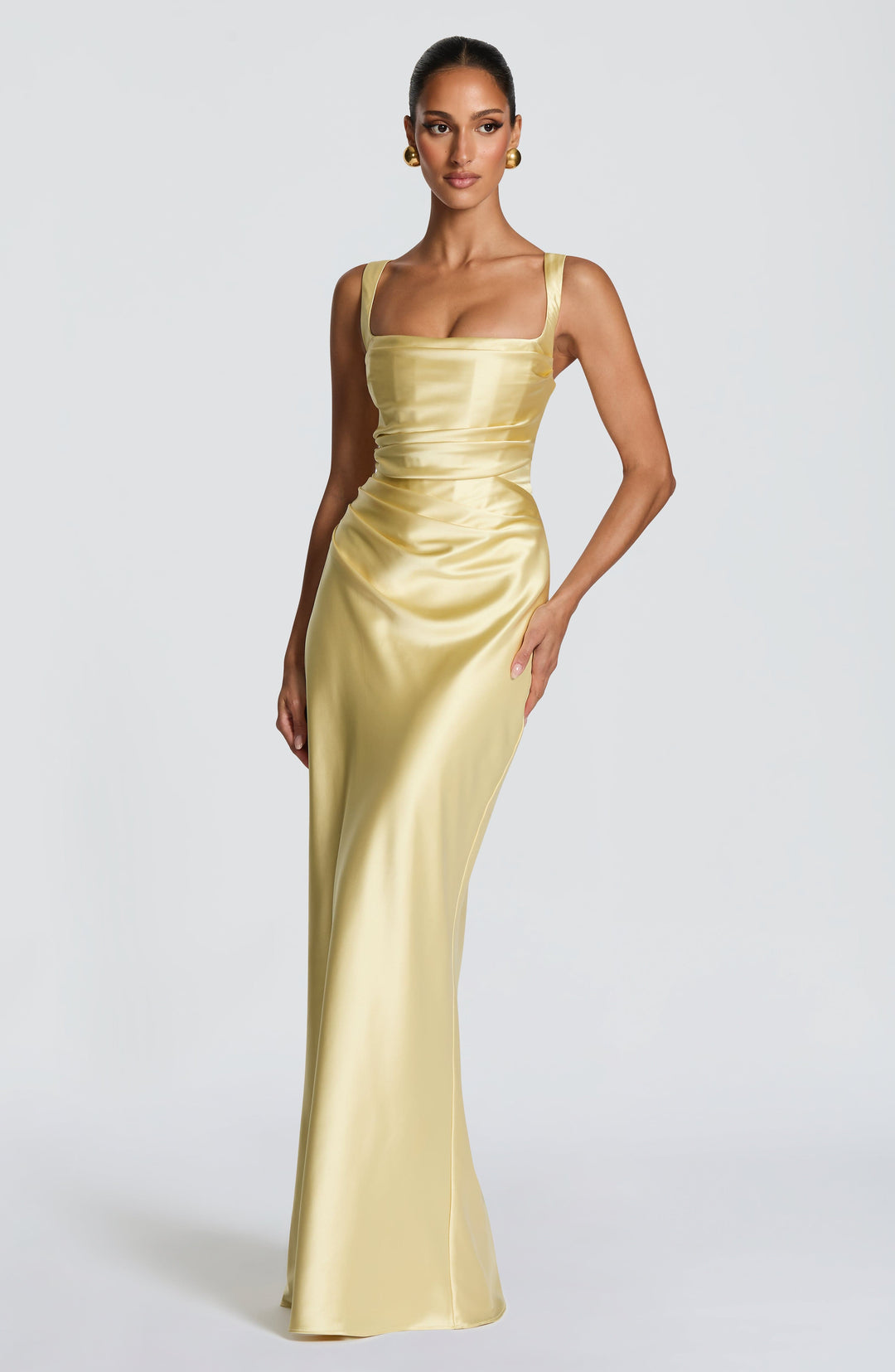Daliayne Maxi Dress in Lemon by Clandour, product photo 3