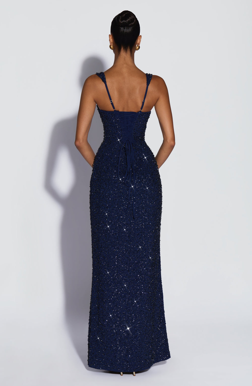 Daliayne Maxi Dress in Navy Sparkle by Clandour, product photo 2