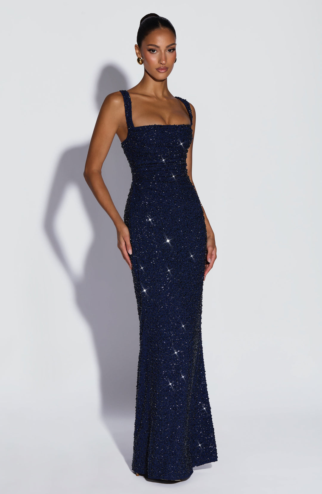 Daliayne Maxi Dress in Navy Sparkle by Clandour, product photo 3