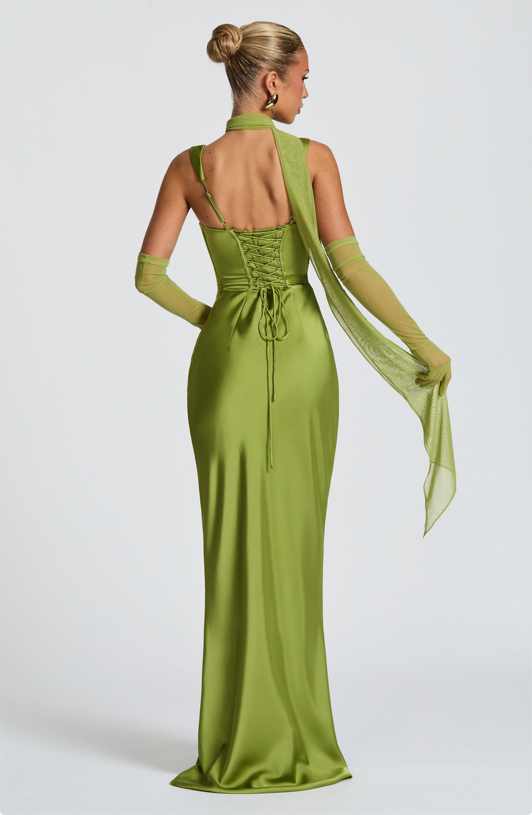 Daliayne Maxi Dress in Olive by Clandour, product photo 3
