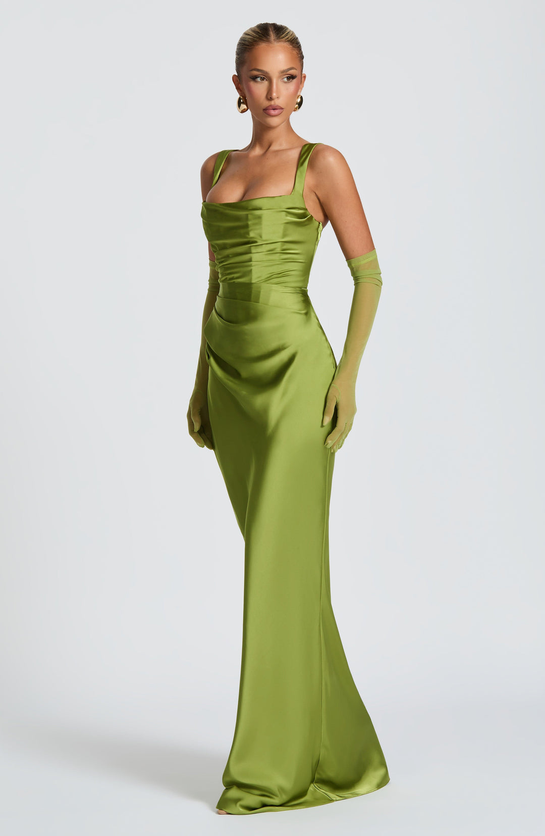 Daliayne Maxi Dress in Olive by Clandour, product photo 6