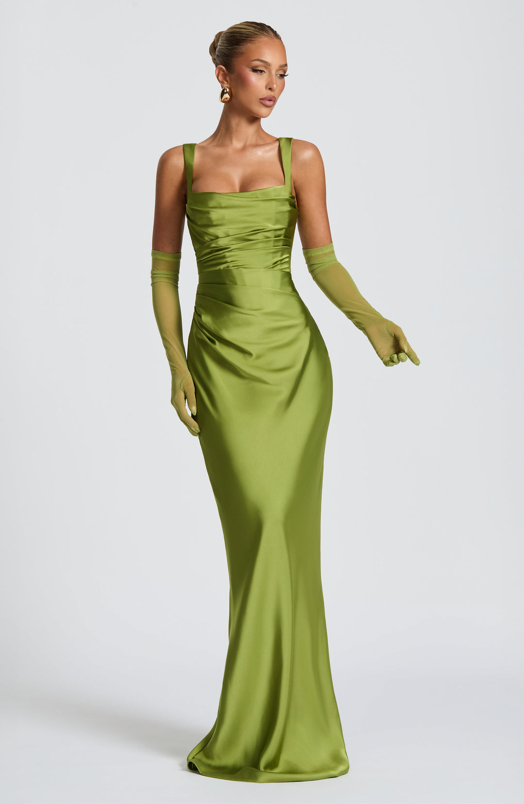 Daliayne Maxi Dress in Olive by Clandour, product photo 8