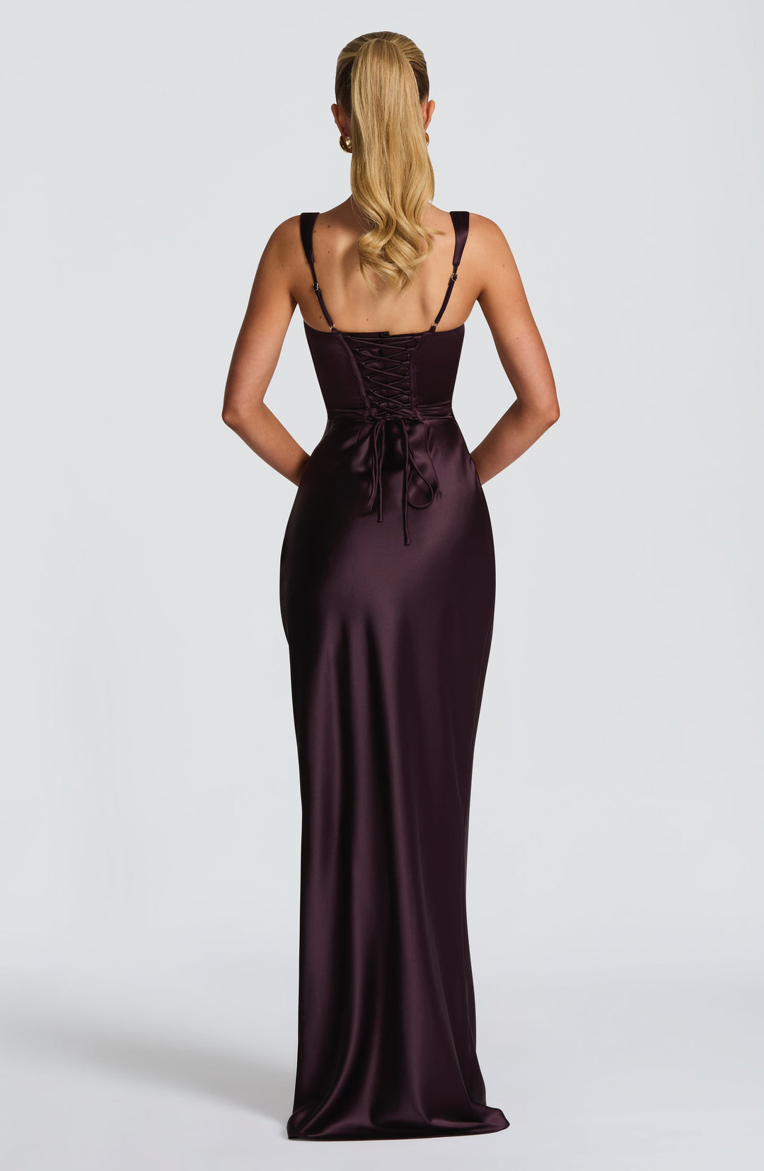 Daliayne Maxi Dress in Plum by Clandour, product photo 2