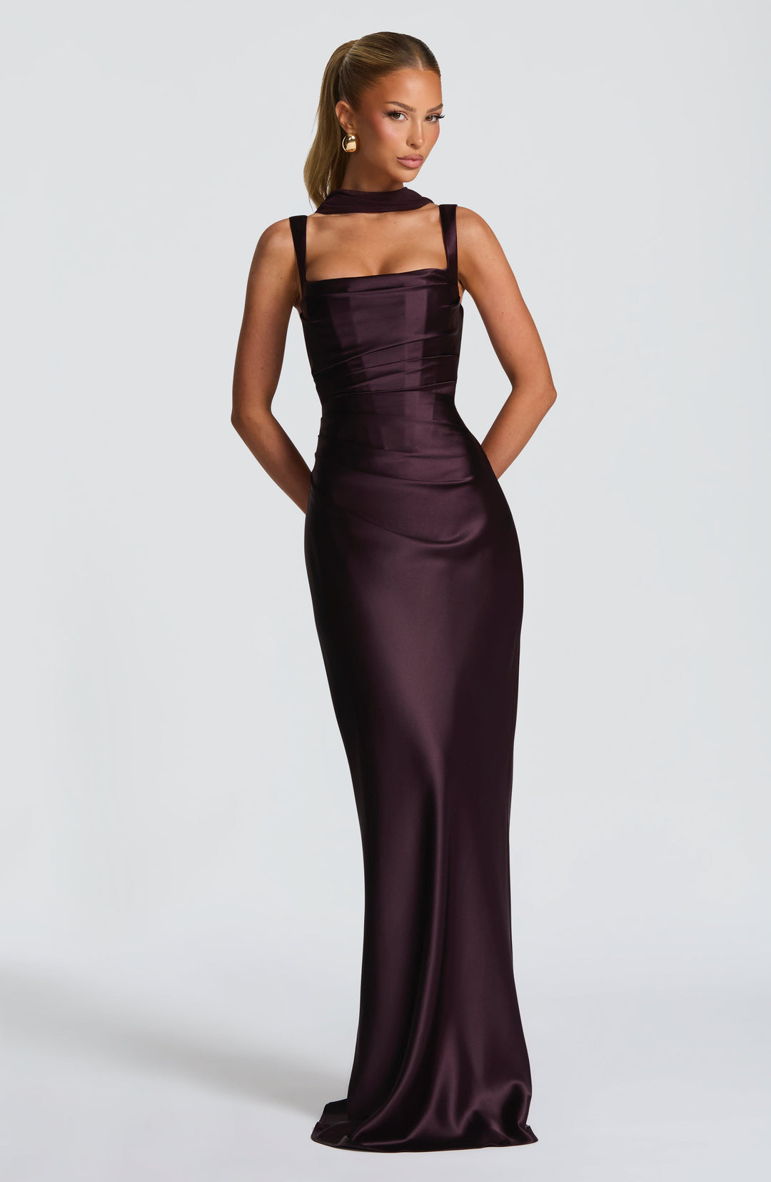 Daliayne Maxi Dress in Plum by Clandour, product photo 4