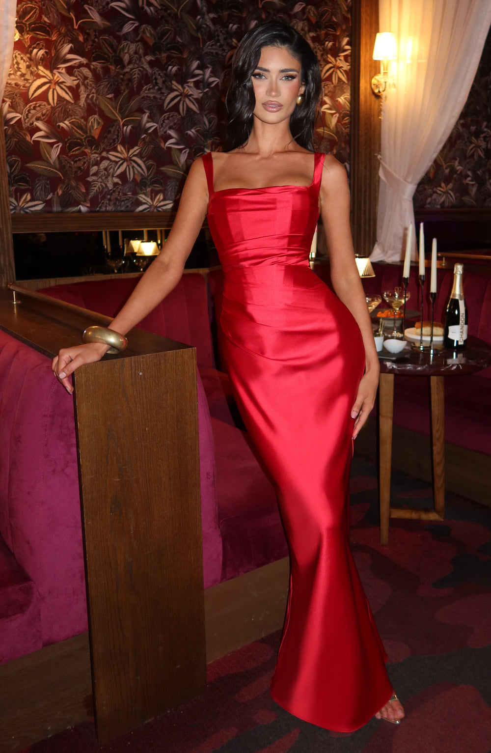 Daliayne Maxi Dress in Red by Clandour, product photo 2