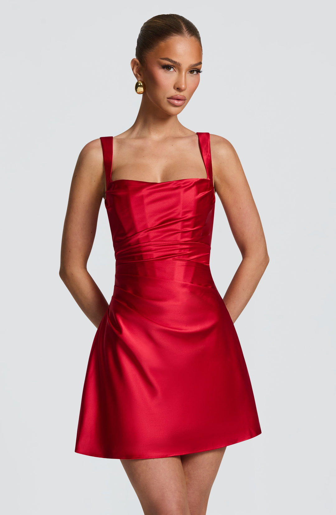 Daliayne Mini Dress in Red by Clandour, product photo 1