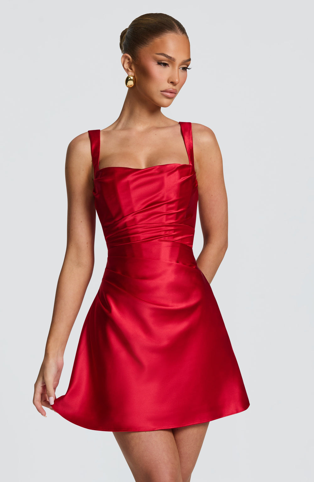 Daliayne Mini Dress in Red by Clandour, product photo 2