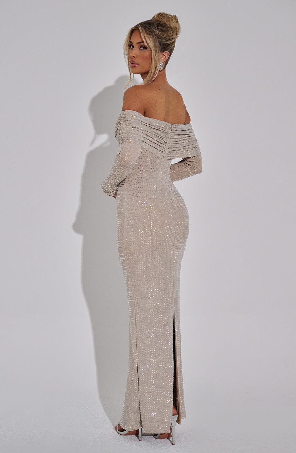 Elenaelle Maxi Dress in Nude by Clandour, product photo 10