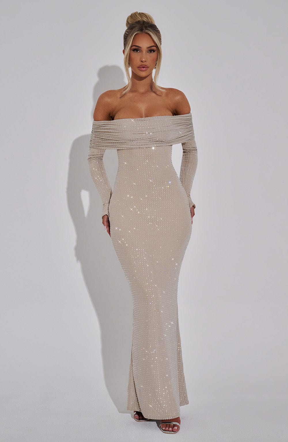 Elenaelle Maxi Dress in Nude by Clandour, product photo 12
