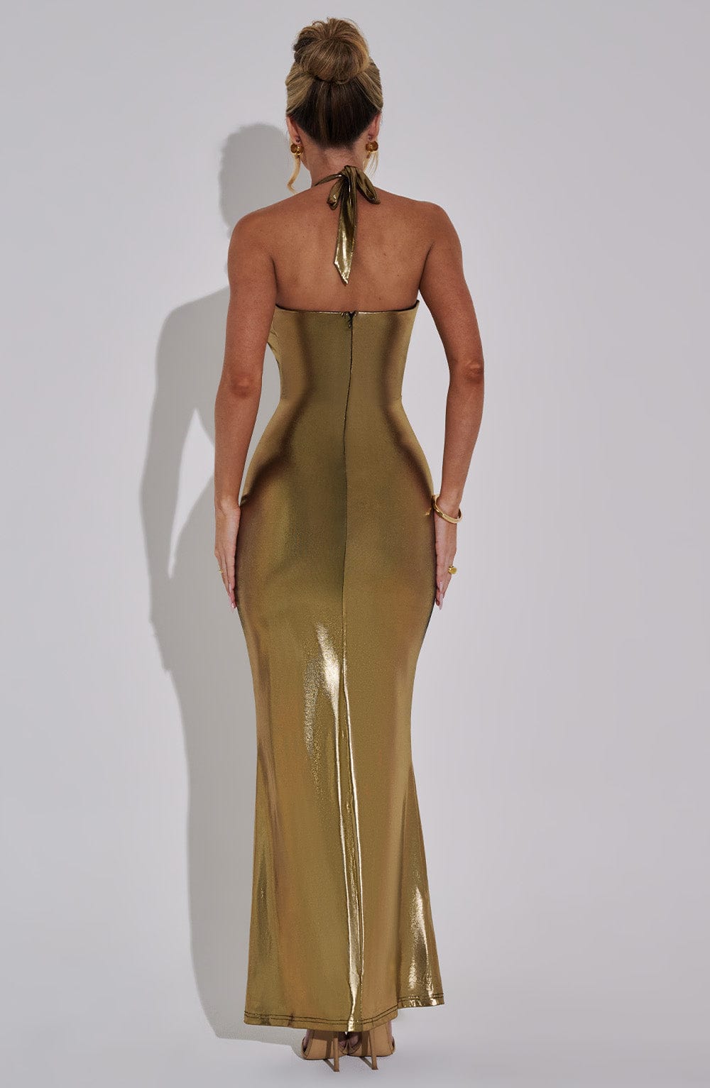 Elenanna Maxi Dress in Gold by Clandour, product photo 4